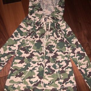 Baby Phat Camouflage Jacket - Green and Brown